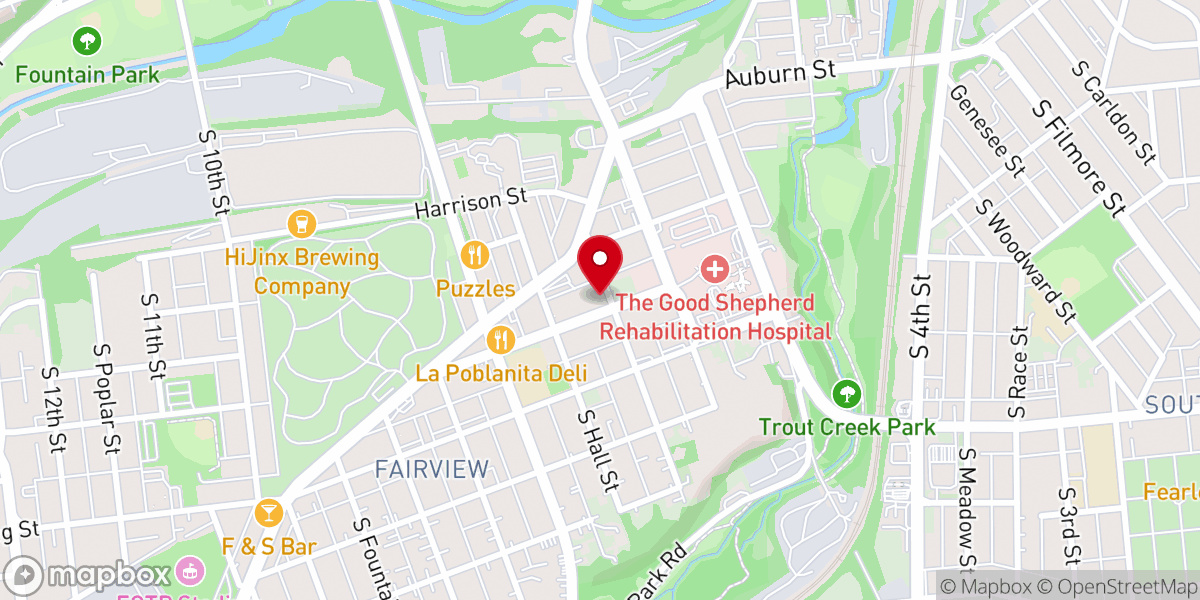 Map showing location of Allentown Mennonite Church