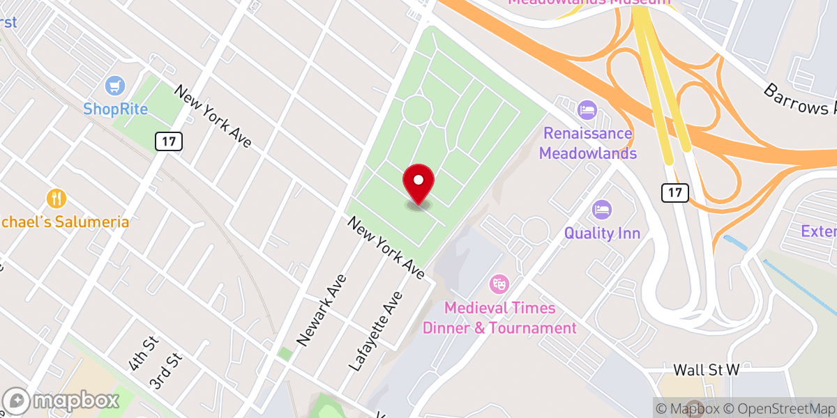 Map showing location of Joey Ramone Burial Site (The Ramones)