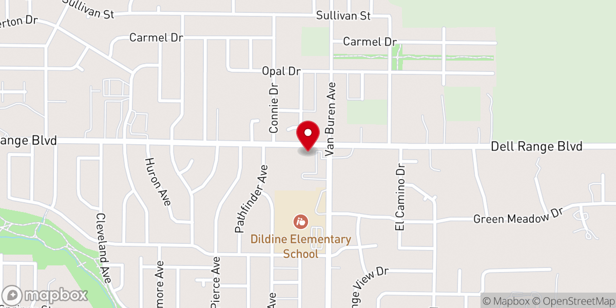 Map showing location of Our Savior Lutheran Church, Cheyenne, WY