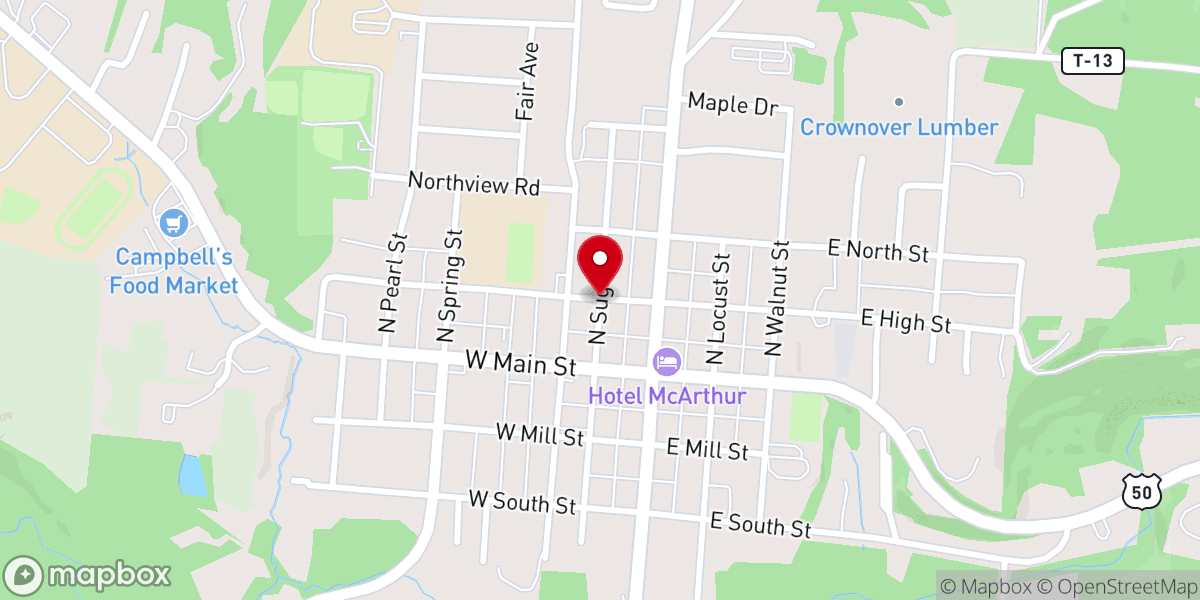 Map showing location of Trinity Episcopal Ministry