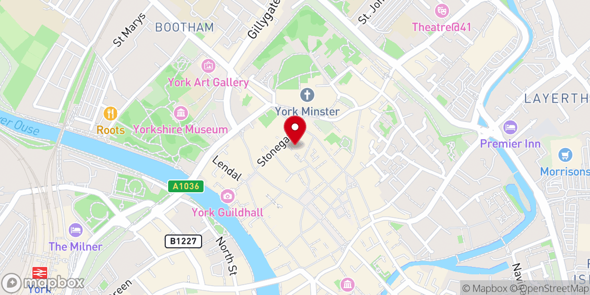 Map showing location of Barley Hall