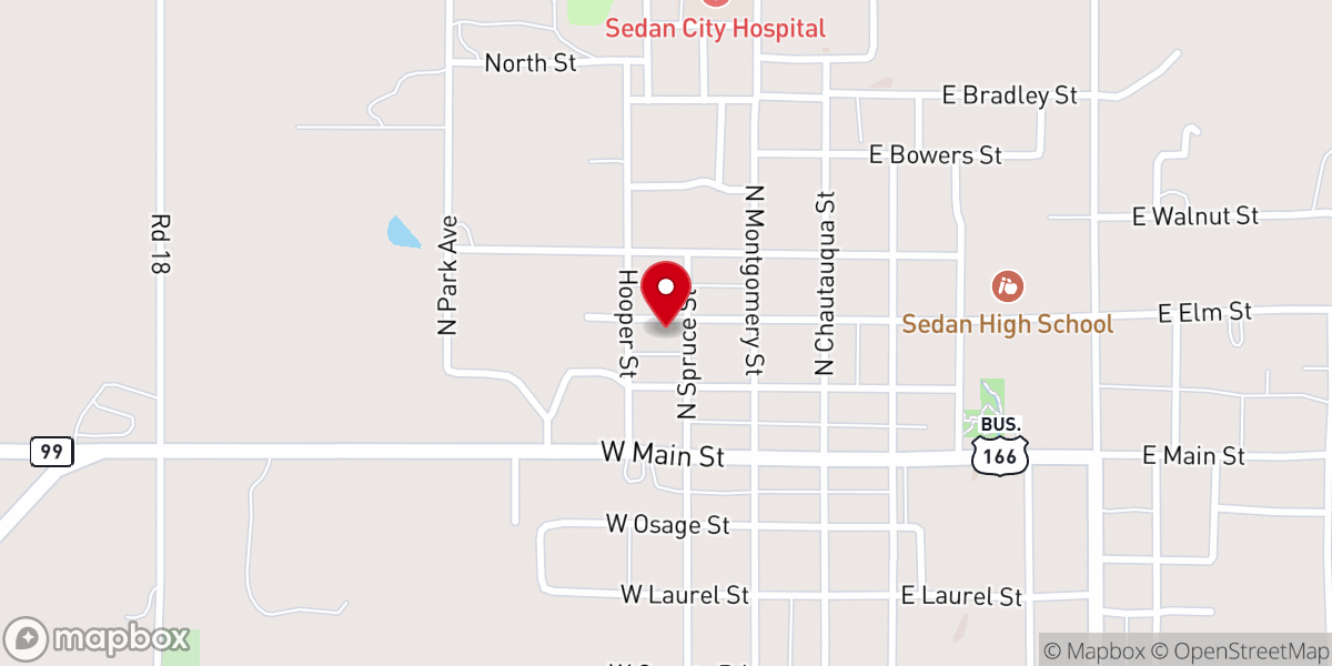 Map showing location of Epiphany Episcopal Church