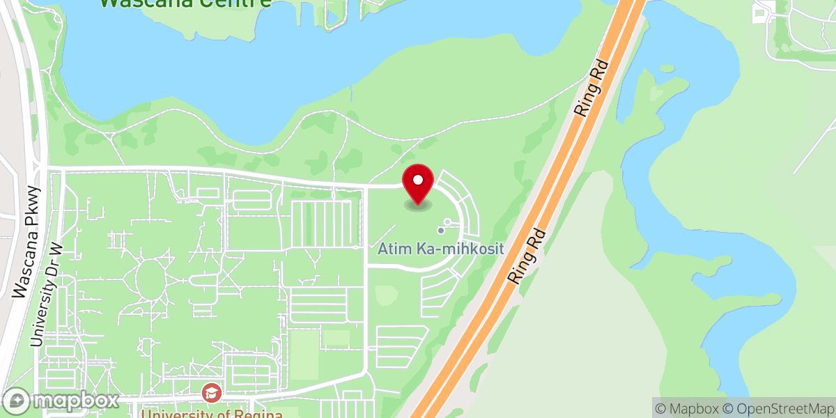 Map showing location of First Nations University of Canada