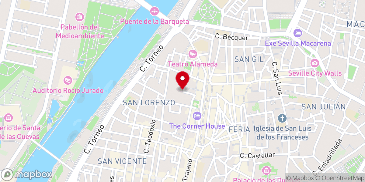 Map showing location of Espacio Santa Clara