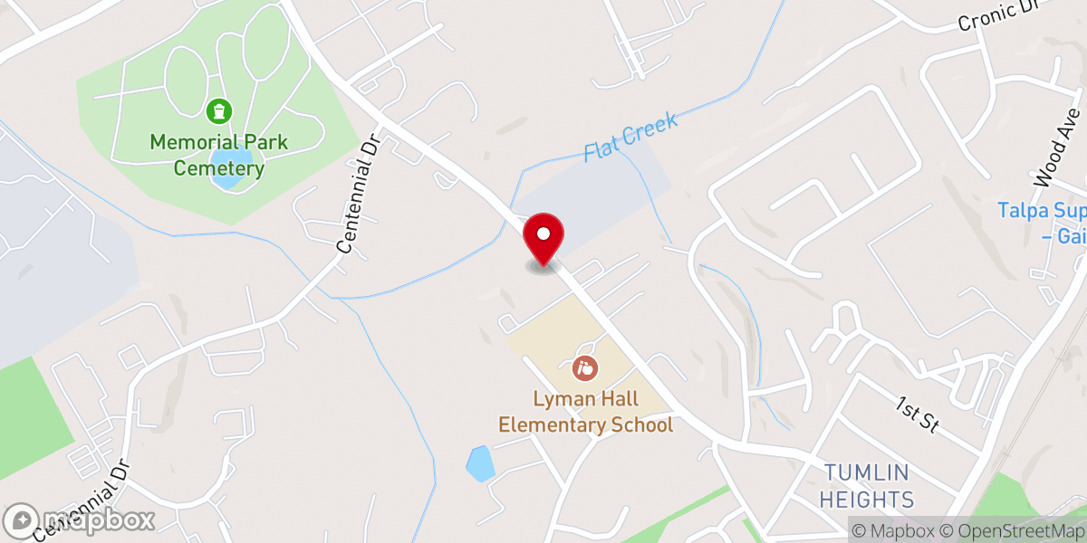Map showing location of Pilgrim Church
