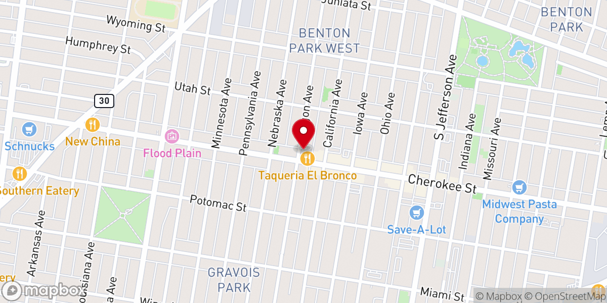 Map showing location of Love and Care Church