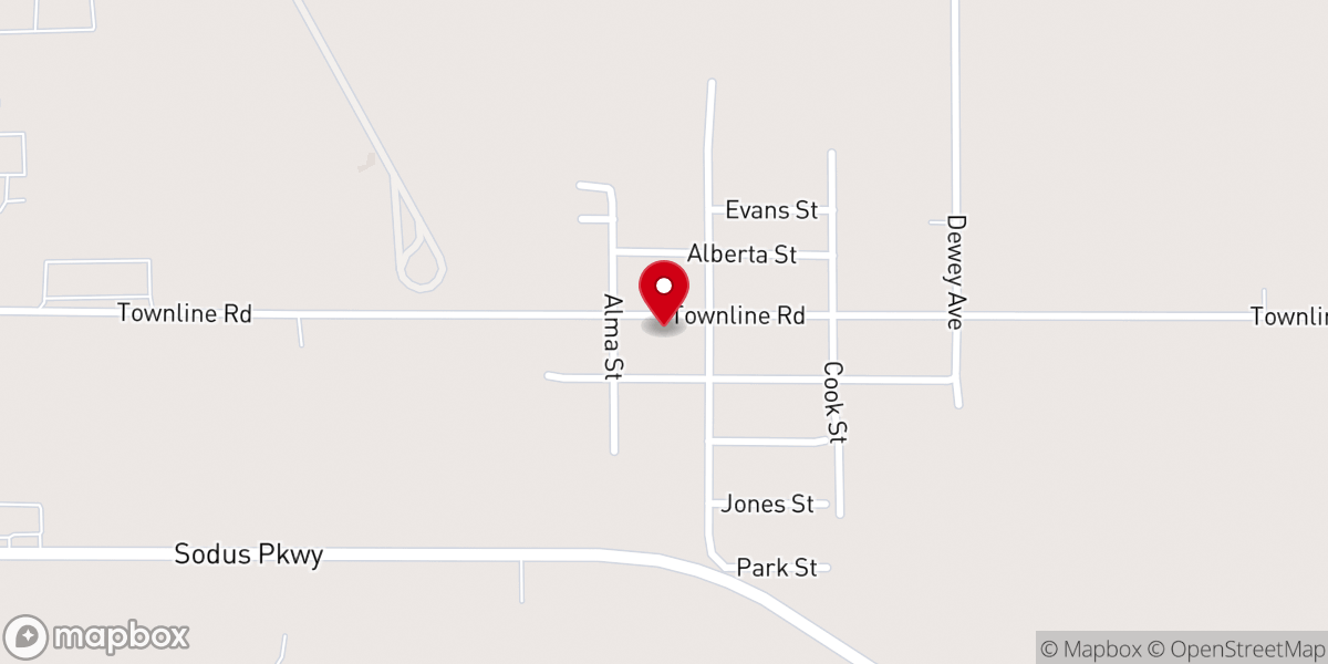 Map showing location of New Bethel Baptist Church