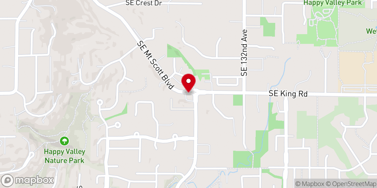 Map showing location of Happy Valley Community Church