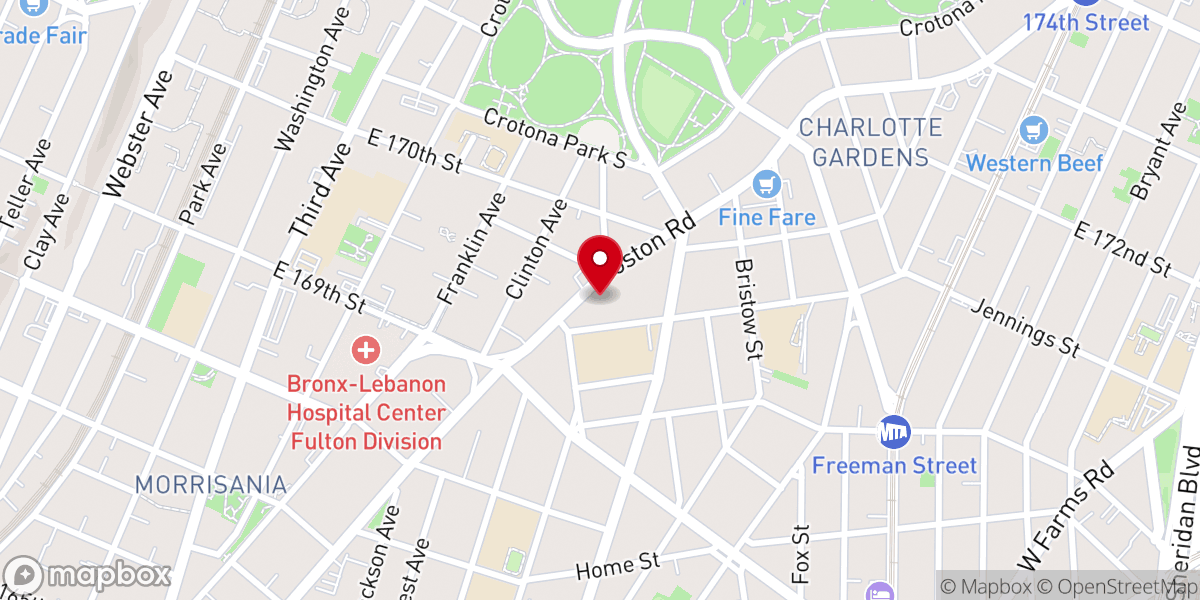 Map showing location of The Church At New York City