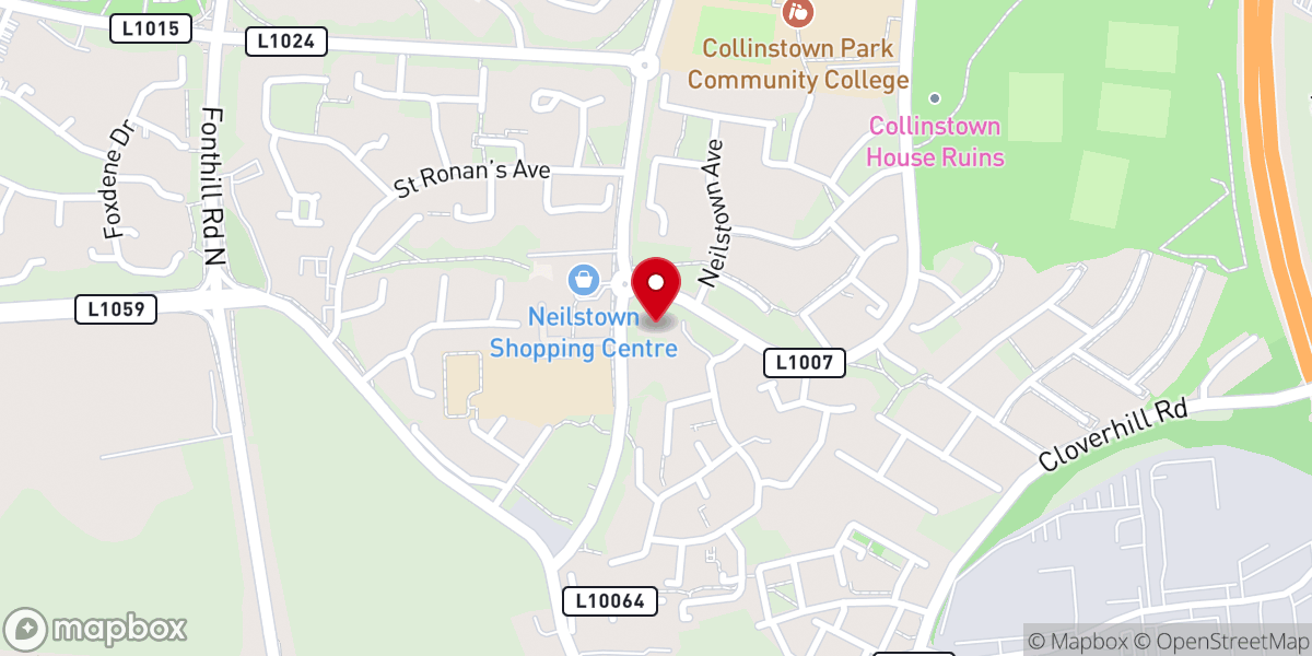 Map showing location of St. Peter the Apostle, Neilstown