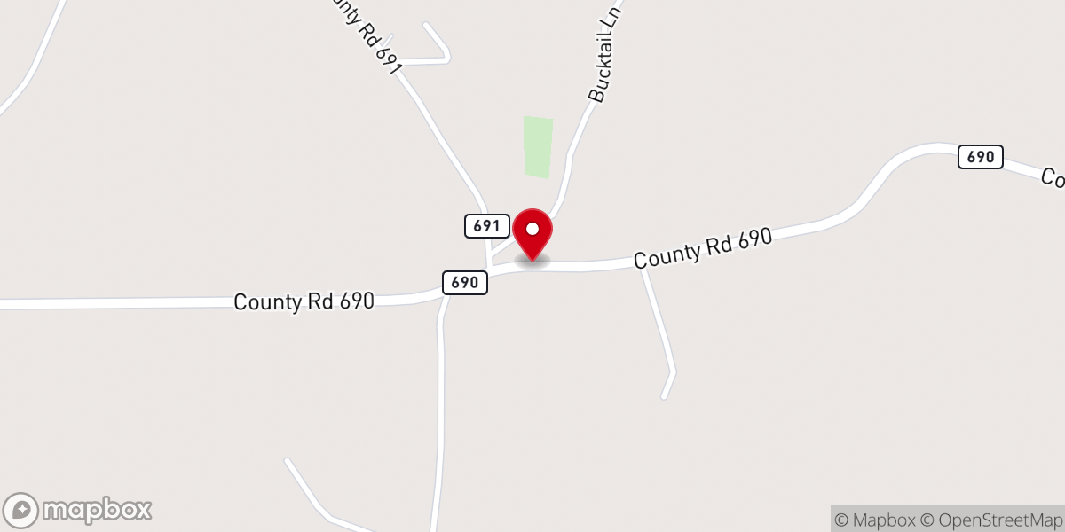 Map showing location of Springhill Baptist Church