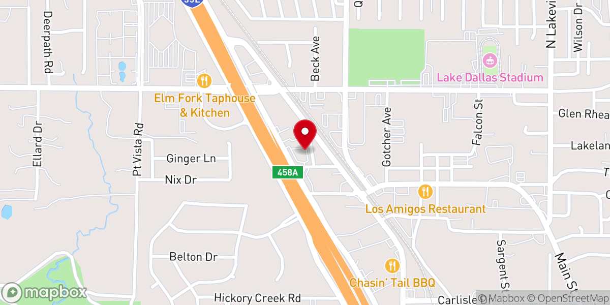 Map showing location of i-35 church of christ