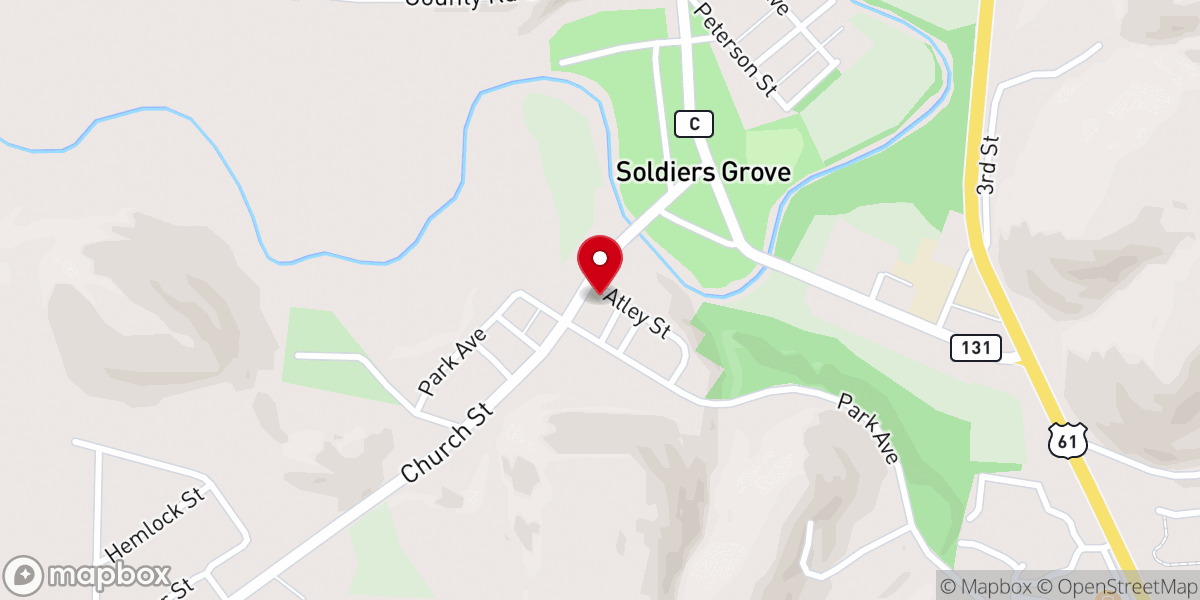 Map showing location of Our Saviour's Lutheran Church