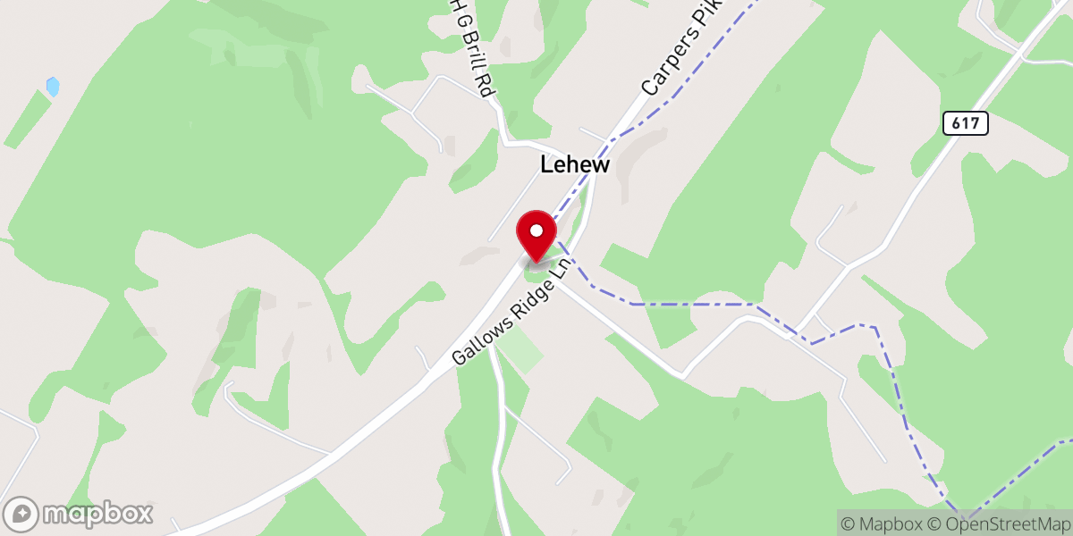 Map showing location of Shiloh Church