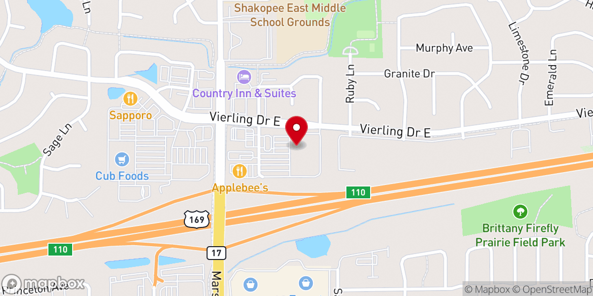 Map showing location of Hosanna Church - Shakopee