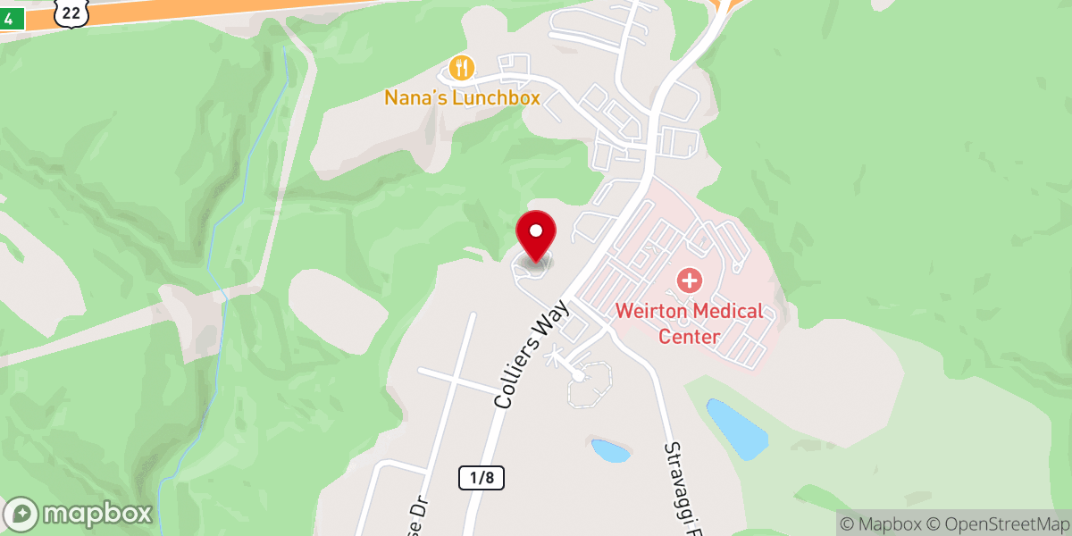 Map showing location of Colliers Way Church of Christ