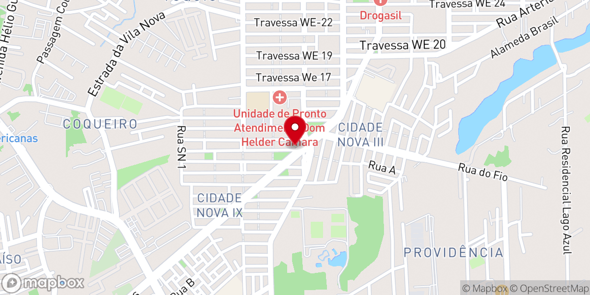 Map showing location of Comunidade Evangélica Integrada Da Família (CEIFA)