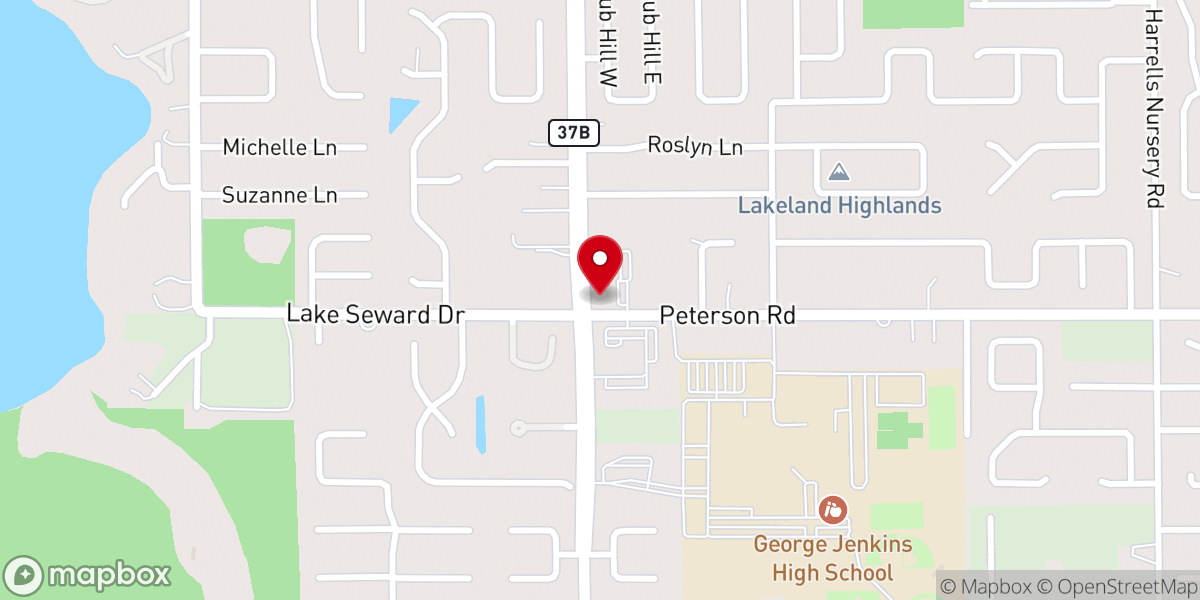 Map showing location of Highlands Church of Christ