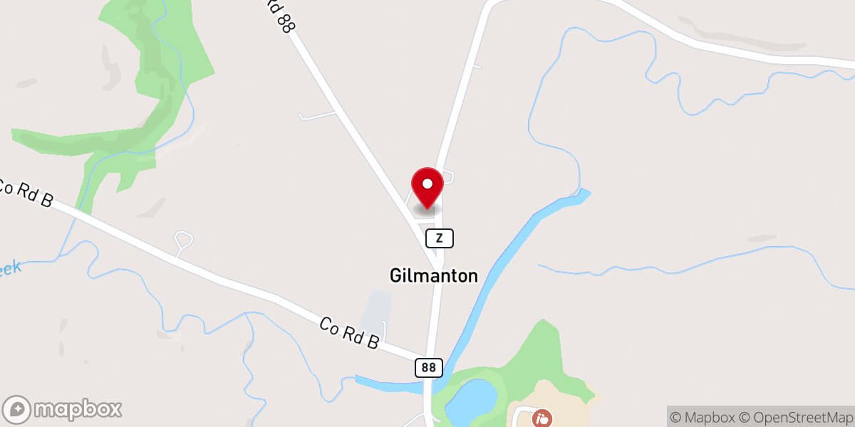 Map showing location of Trinity Lutheran Church