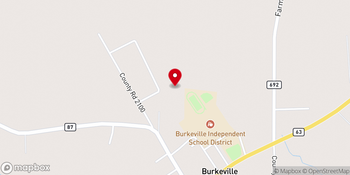 Map showing location of Burkeville United Methodist Church
