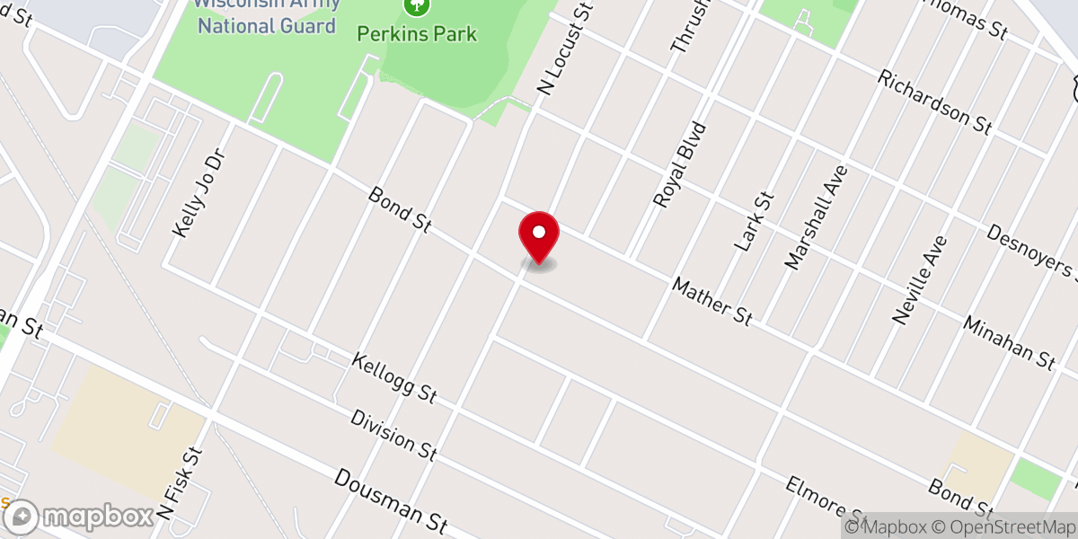 Map showing location of Bethel Ev Lutheran Church