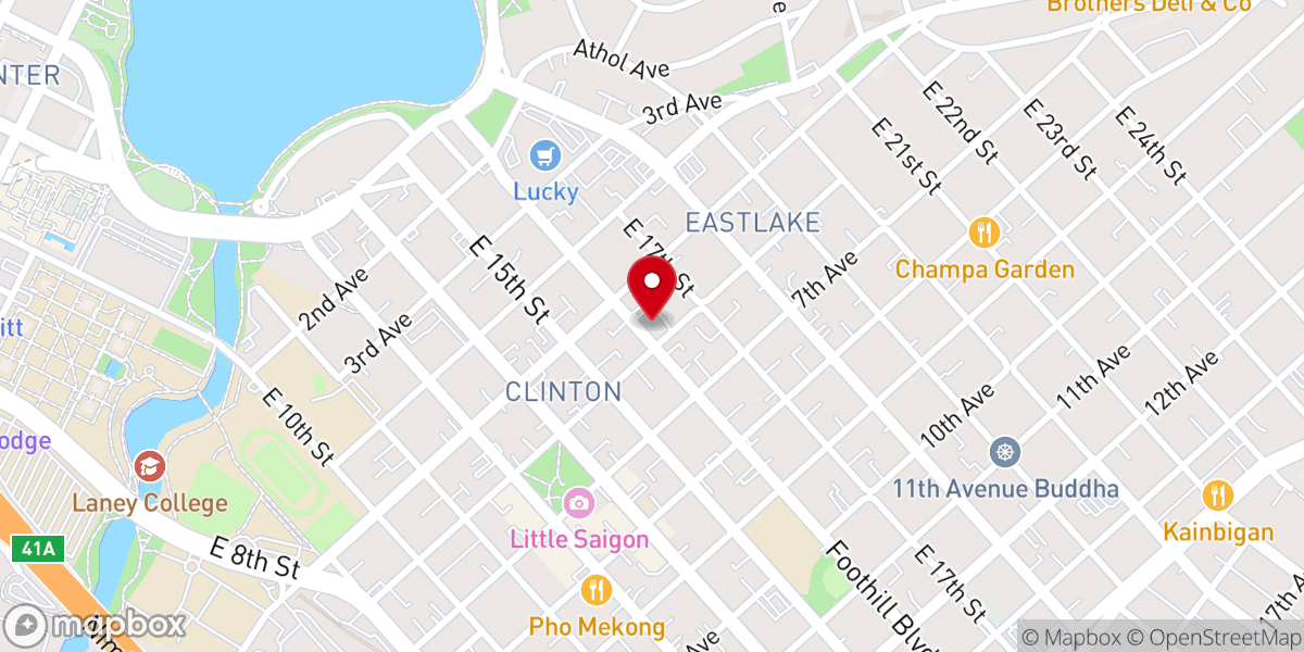 Map showing location of Iglesia Universal