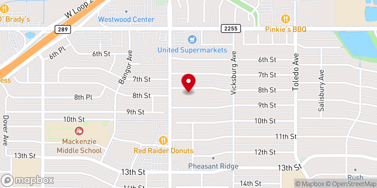 Map showing location of Redbud Baptist Church