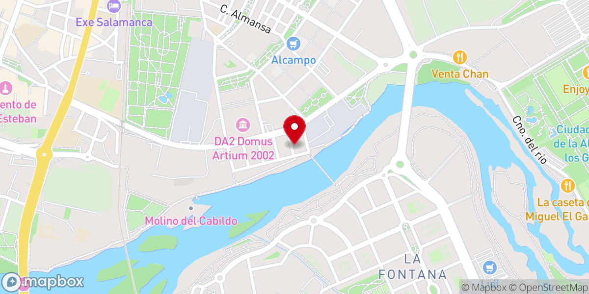 Map showing location of Iglesia Los Pentecostales de Salamanca
