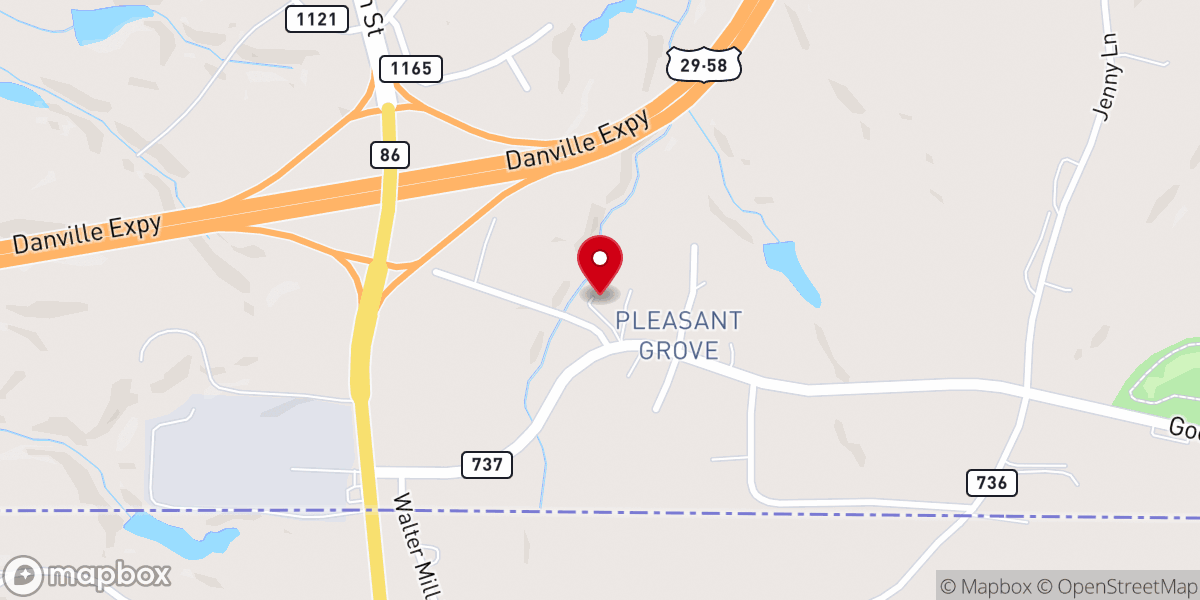 Map showing location of Spirit Filled Holiness Church