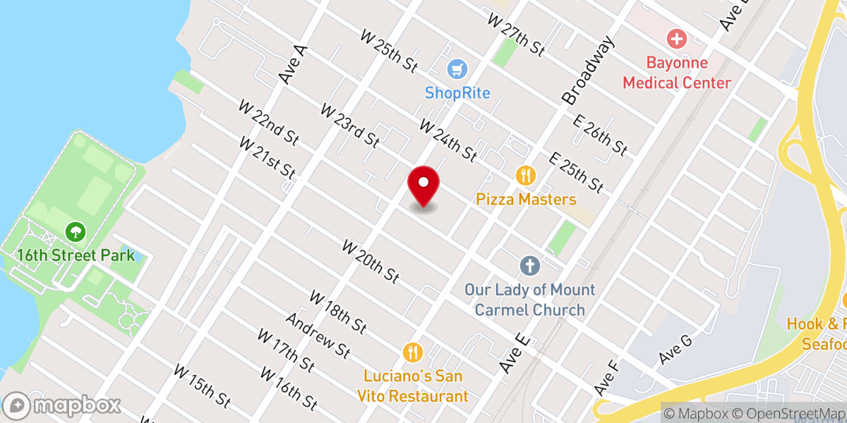 Map showing location of Ukrainian Orthodox Church