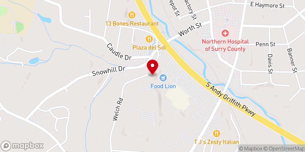 Map showing location of First Church of the Brethren