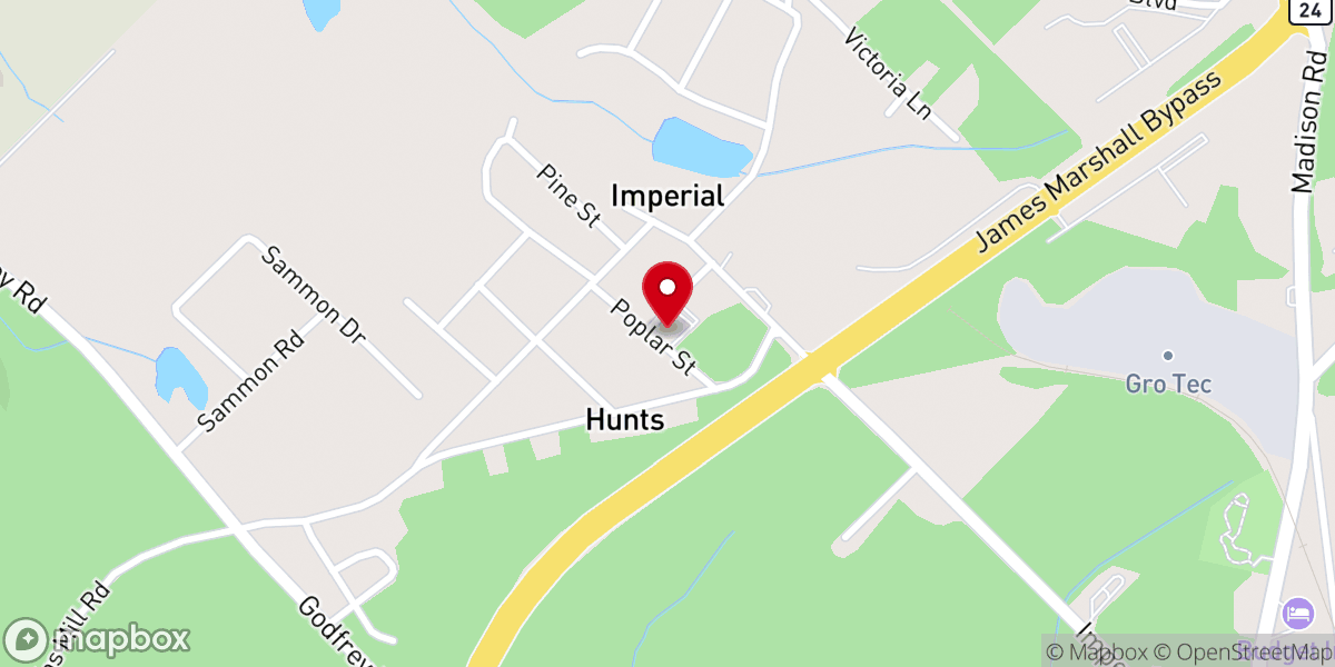 Map showing location of Imperial Church