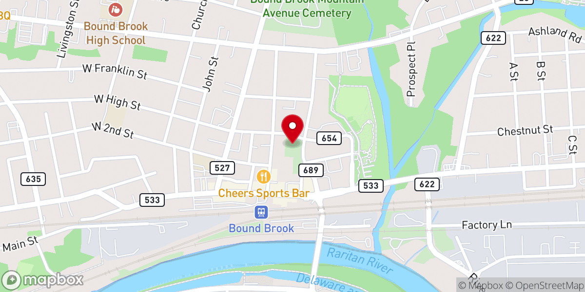 Map showing location of The Old Presbyterian Graveyard