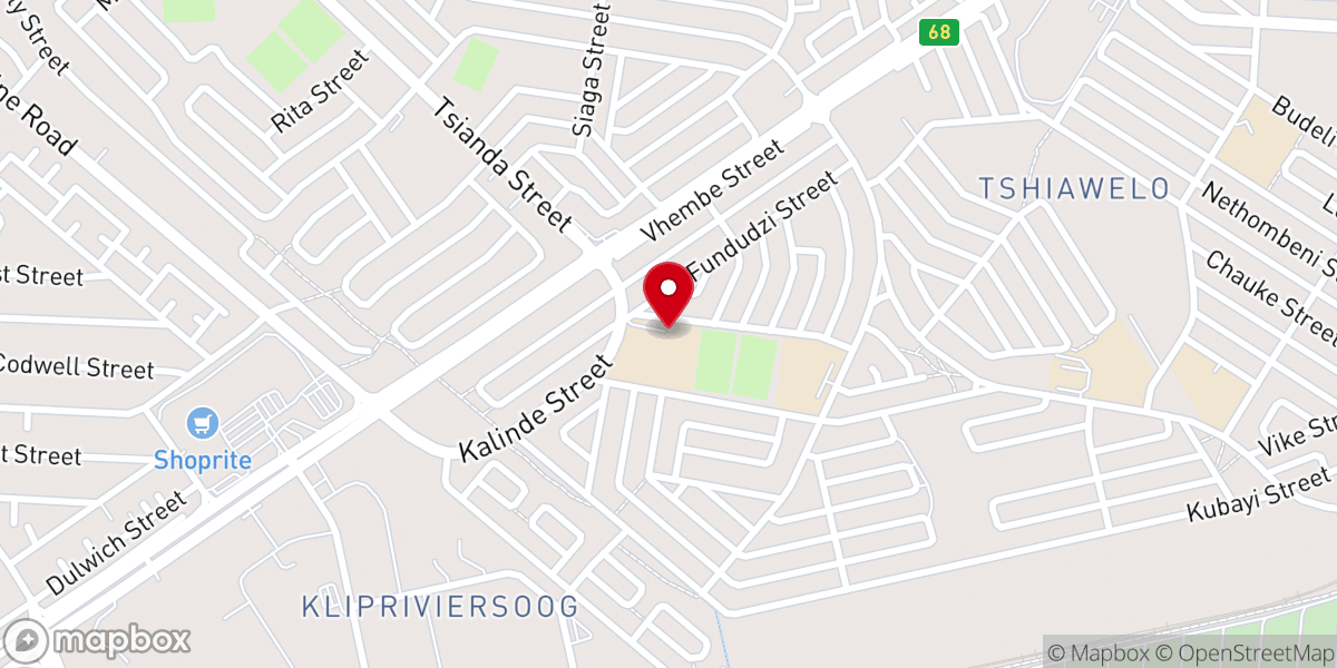 Map showing location of Soweto United Methodist Church