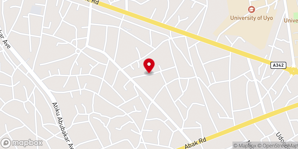 Map showing location of St. Peter's Parish, Uniuyo