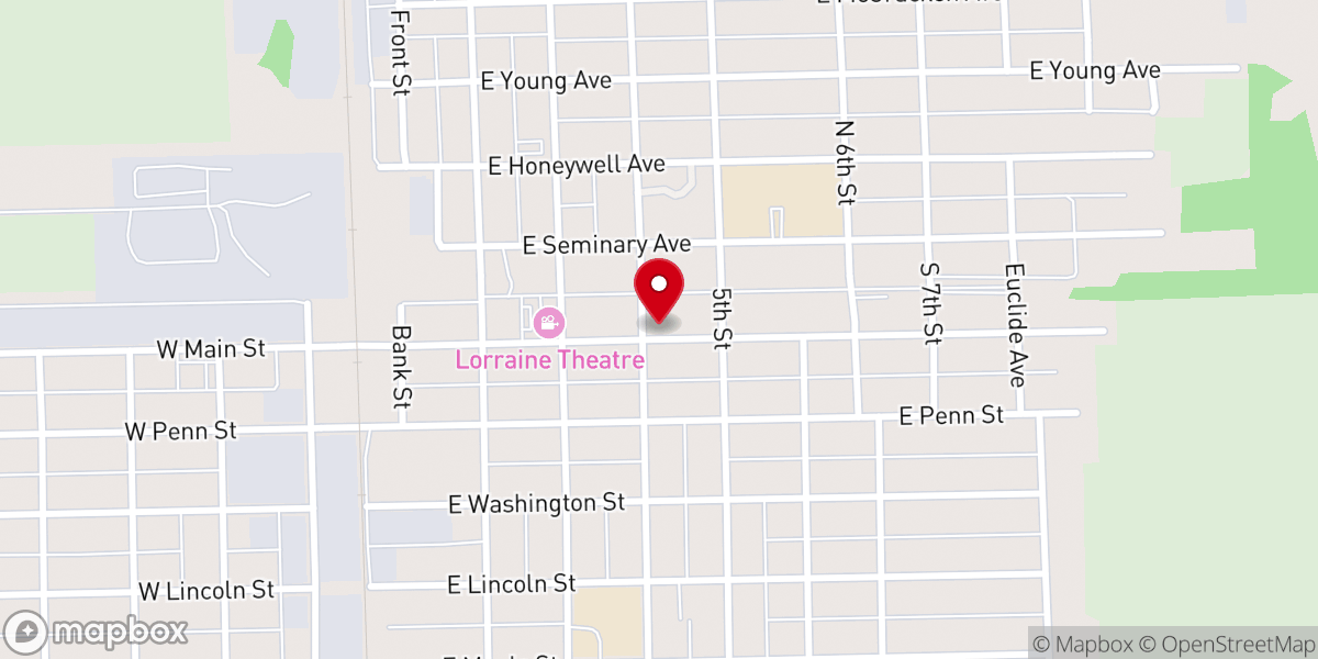 Map showing location of Christian Church Disciples