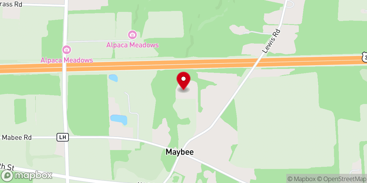 Map showing location of Ontario Christian Church
