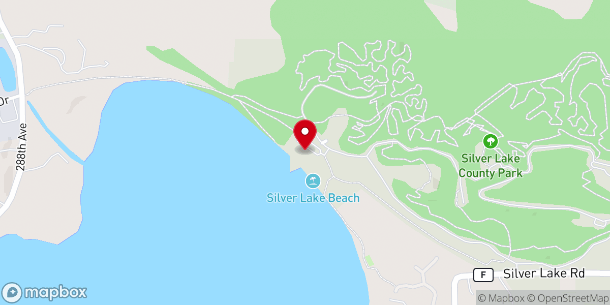 Map showing location of Silver Lake Beach