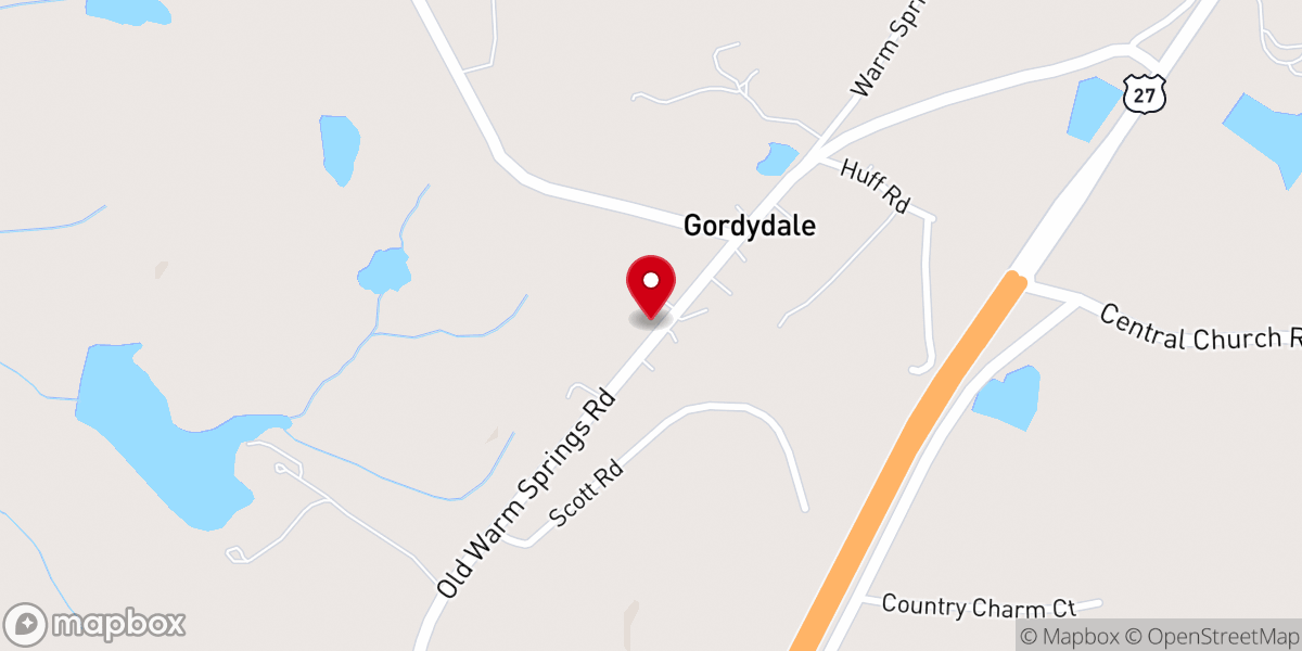 Map showing location of Church of God