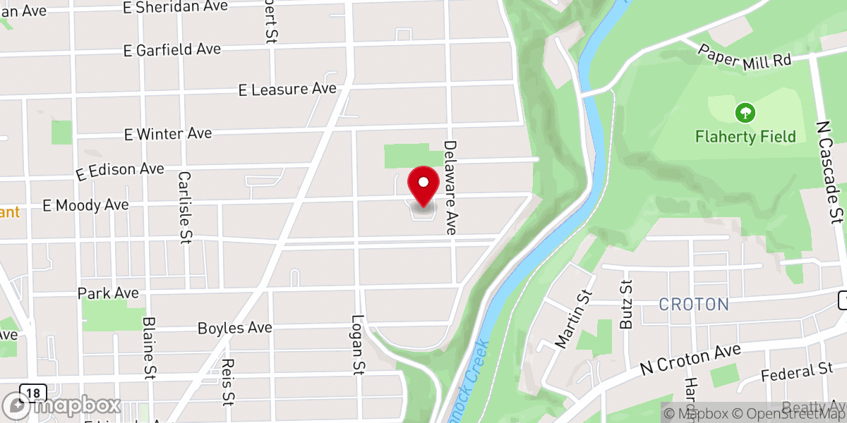 Map showing location of Calvary Independent Church