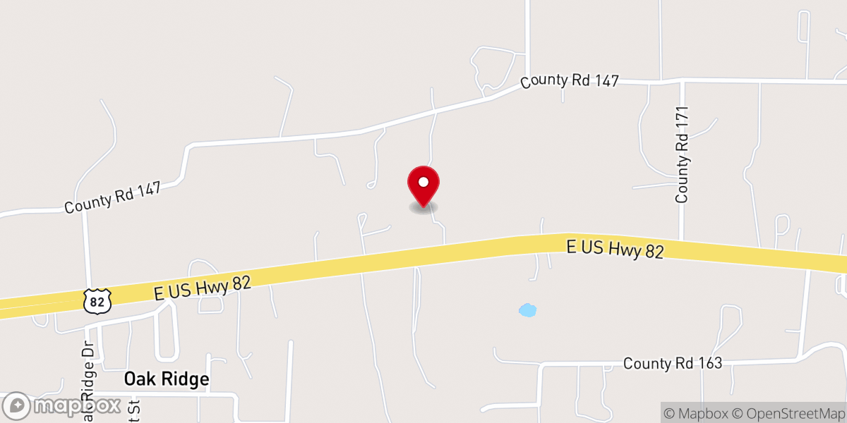 Map showing location of Cooke County Cowboy Church