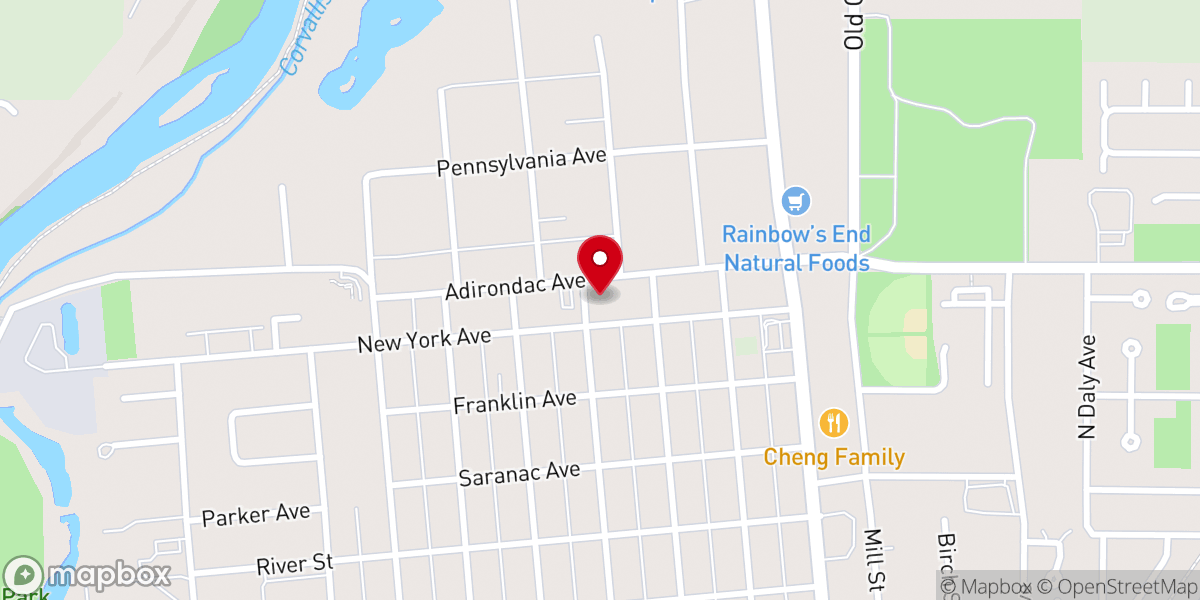 Map showing location of Hamilton Senior Center Inc