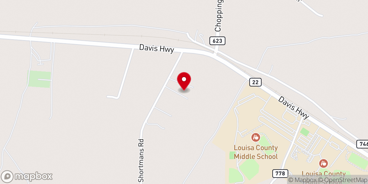 Map showing location of Huntington Community Fellowship
