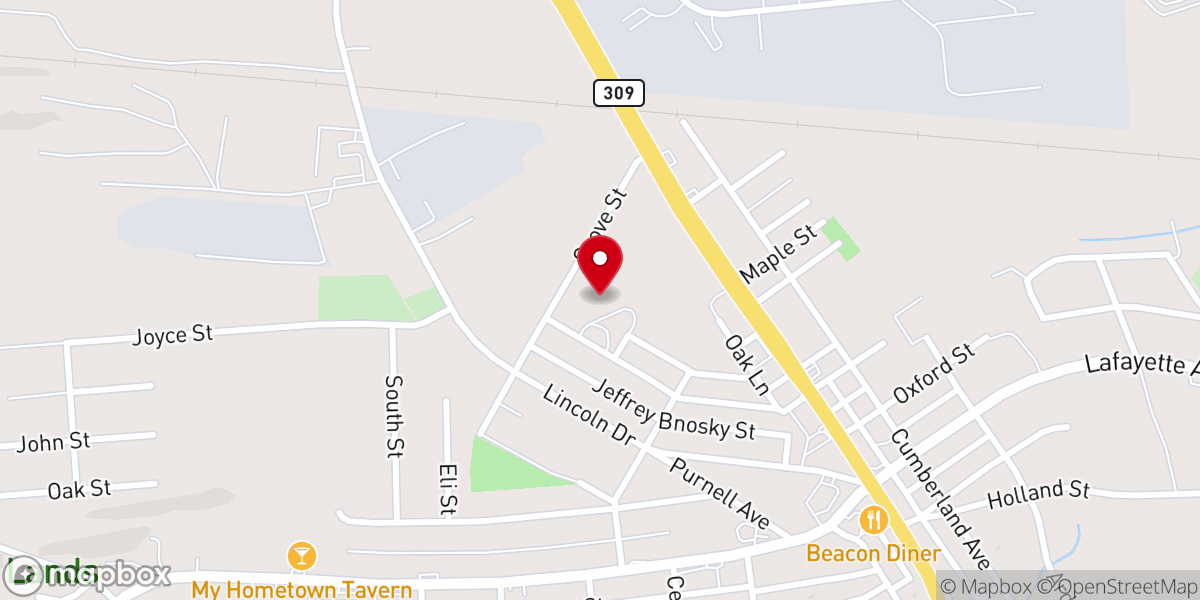 Map showing location of St. Jerome Regional School