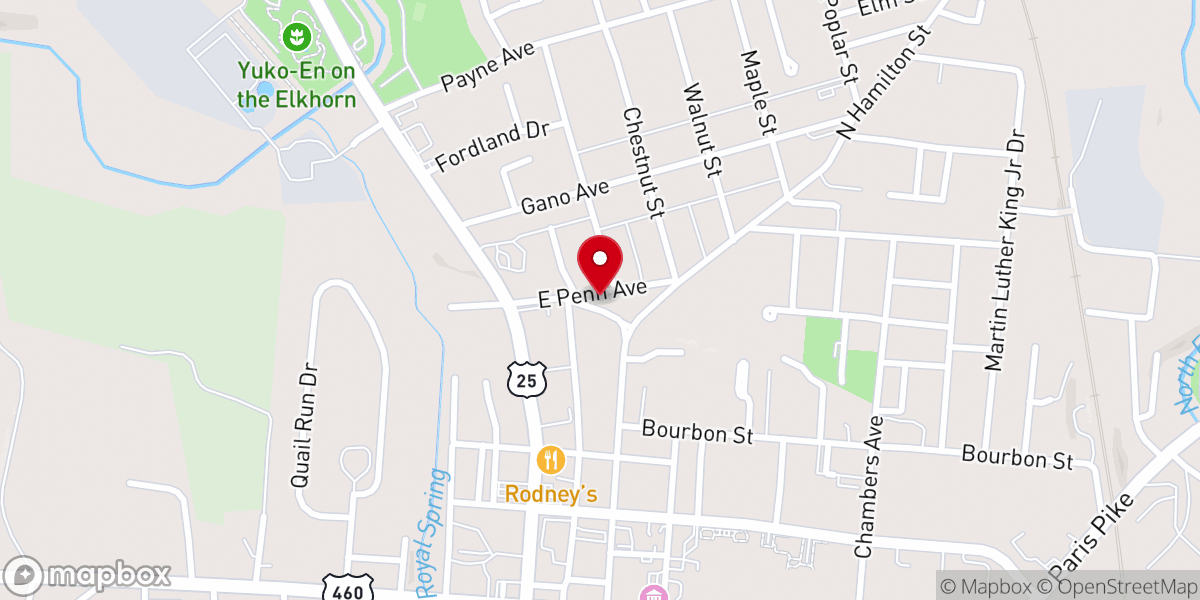 Map showing location of Penn Avenue Baptist Church