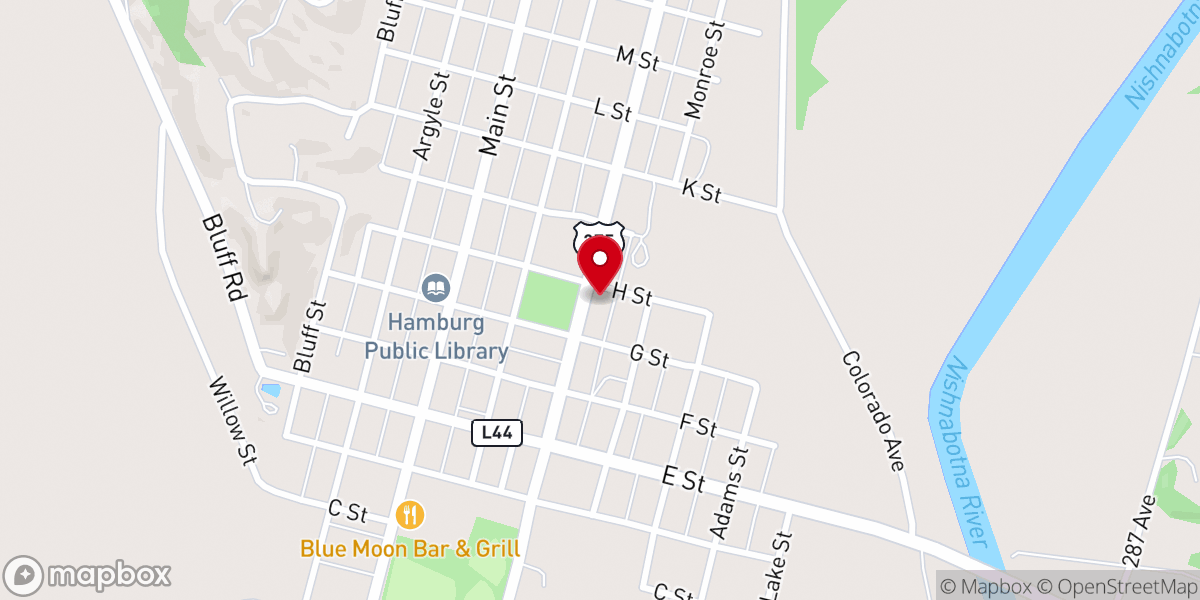 Map showing location of Saint Marys Catholic Church