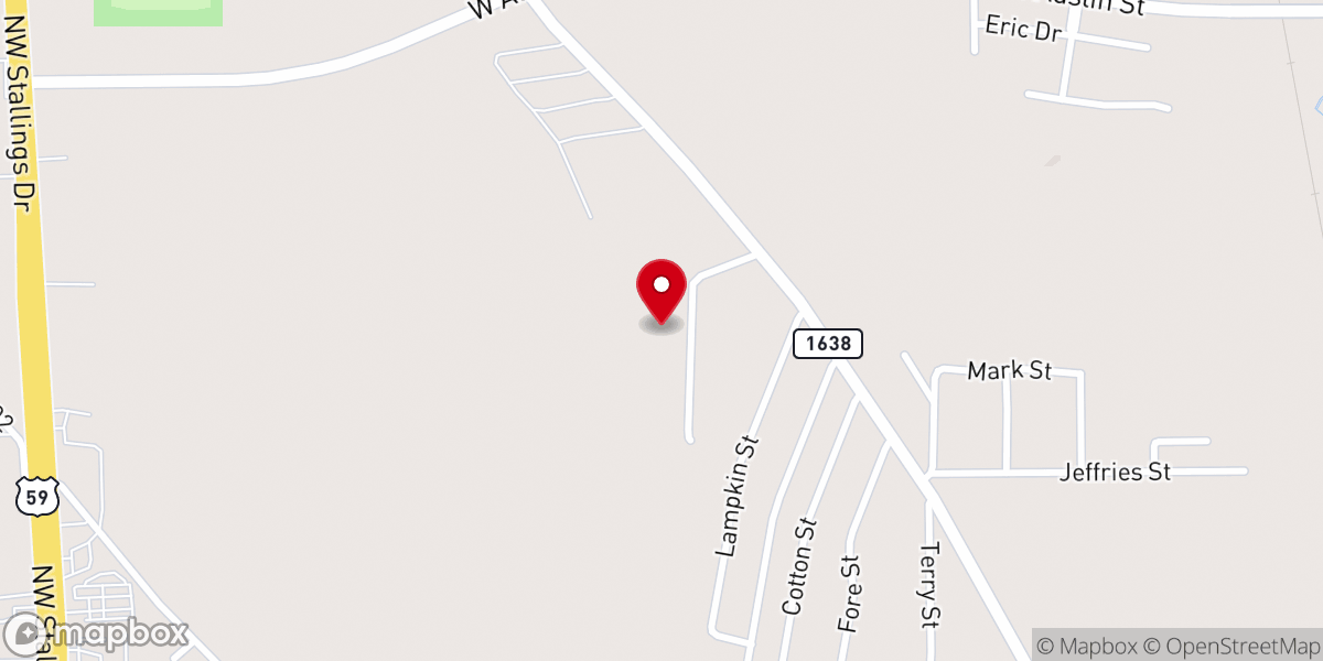 Map showing location of St James Baptist Church