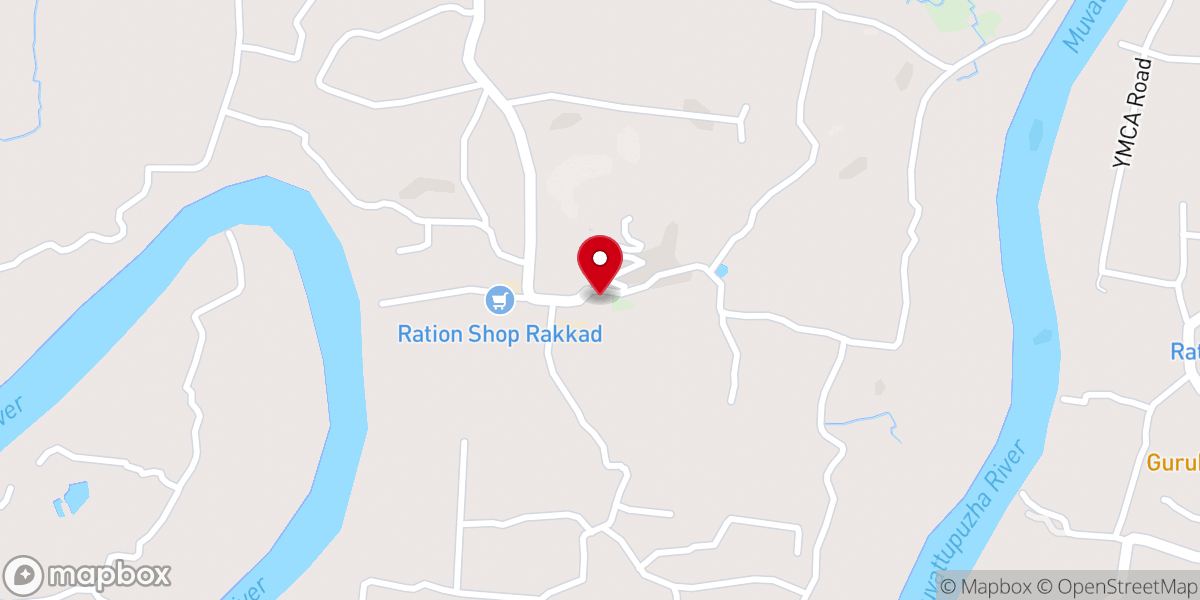 Map showing location of St. Mary's Jacobite Syrian Cathedral Nerchapally, Rackad