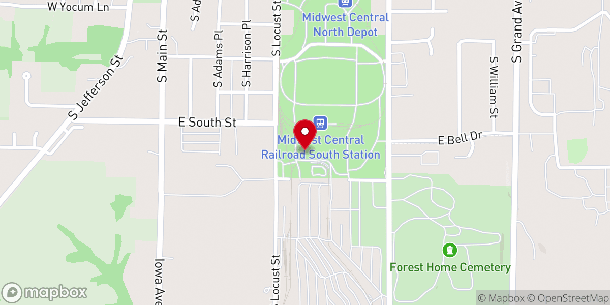 Map showing location of Midwest Old Threshers Reunion
