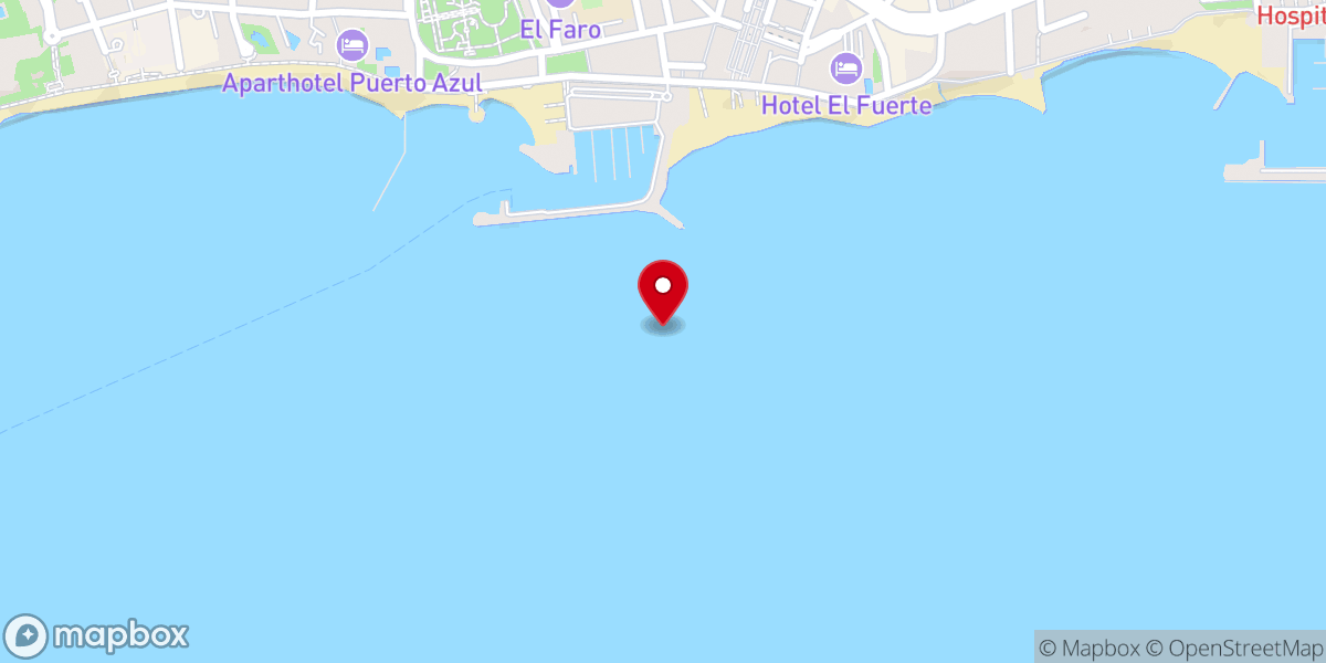 Map showing location of Ensenada de Marbella